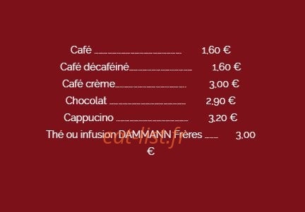 La Crêpe dans le Bec — carte page 10
