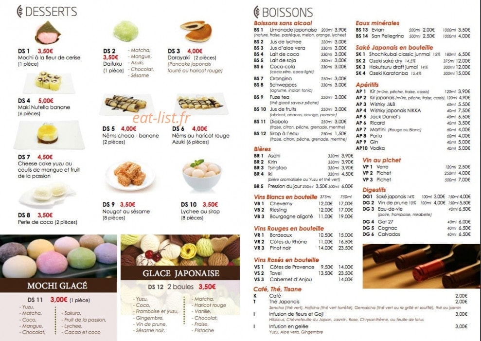 Asuka Sushi — carte page 9
