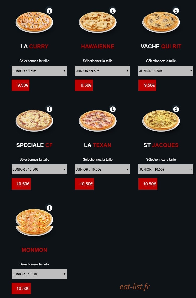 Délices Pizza — carte page 6