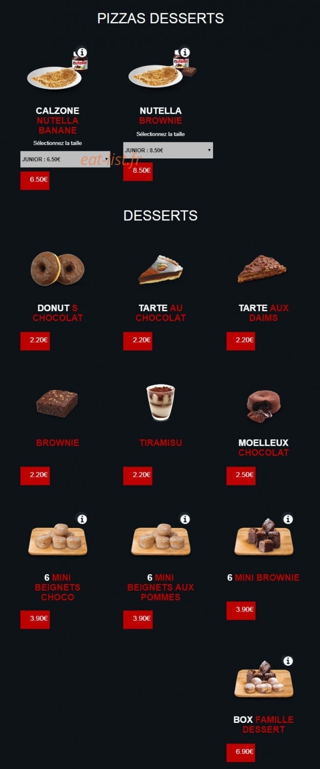 Délices Pizza — carte page 10