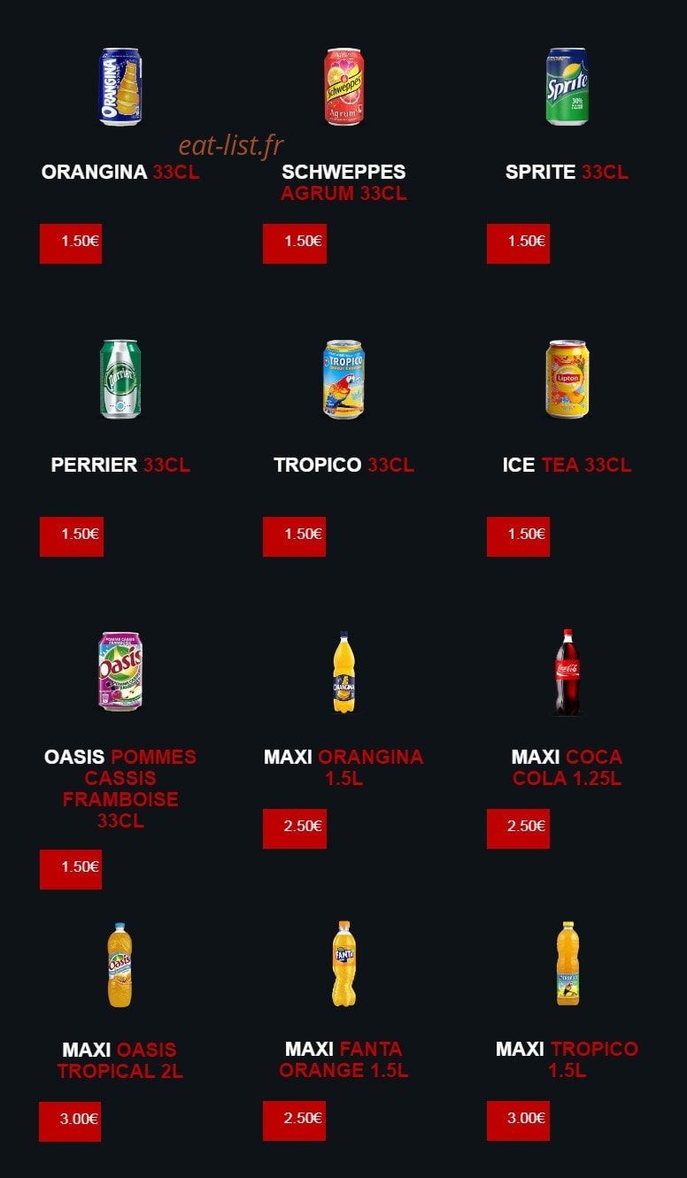 Délices Pizza — carte page 12