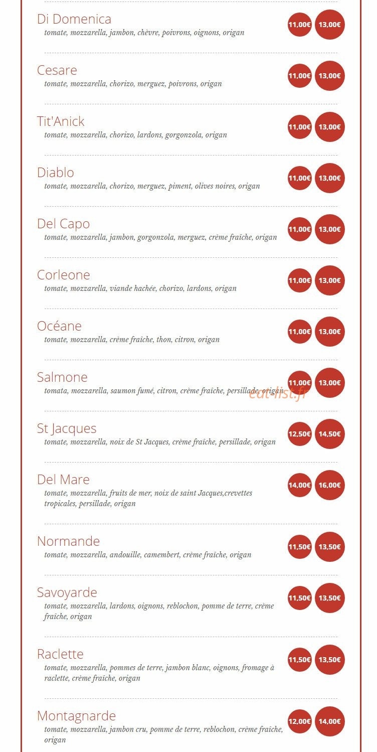 Pizzaluccia — carte page 3