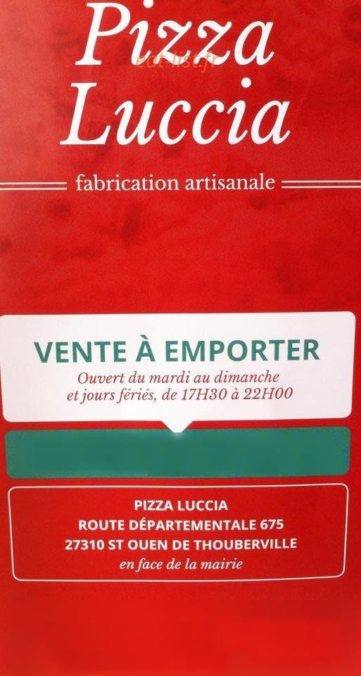 Pizzaluccia — carte page 1