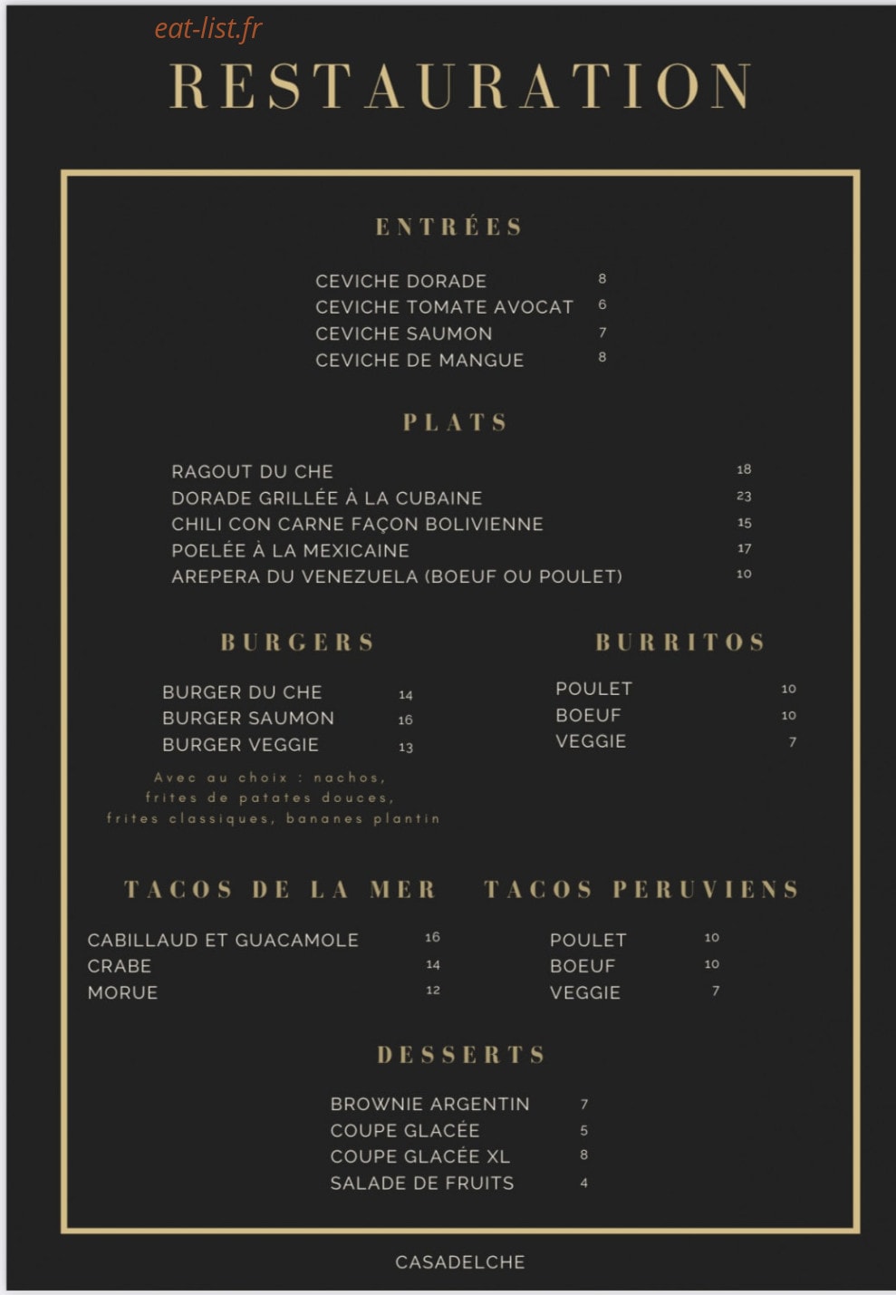 Casadelche — carte page 1