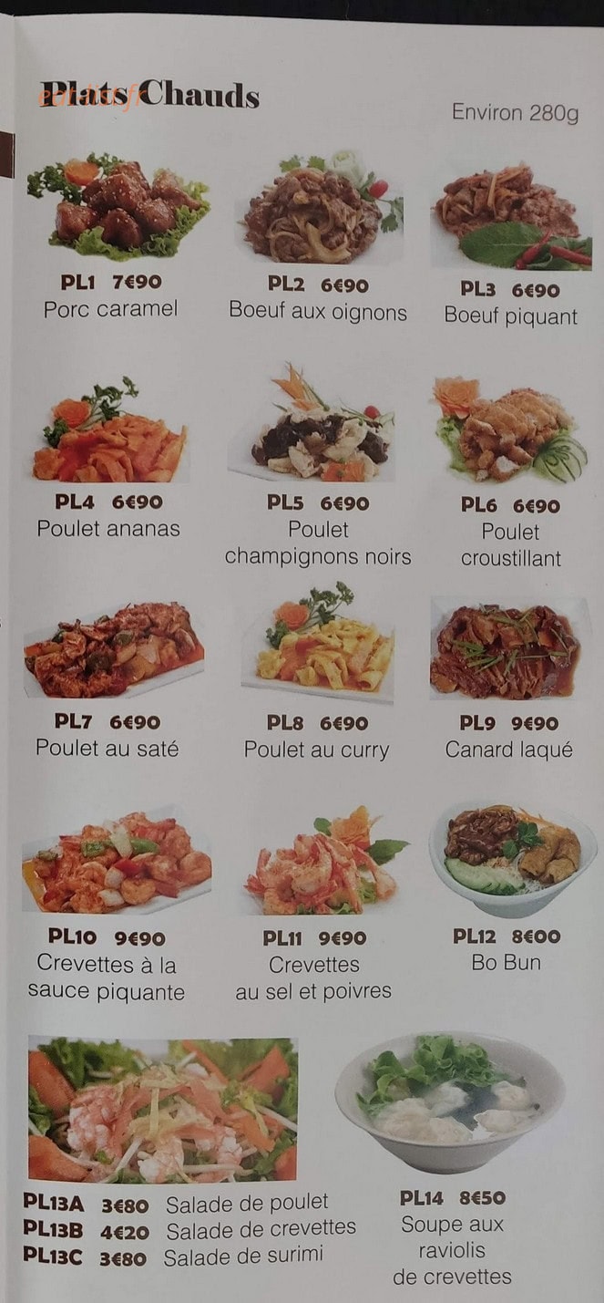 Traiteur asiatique — carte page 3