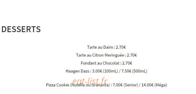 La Napolia pizzeria — carte page 4