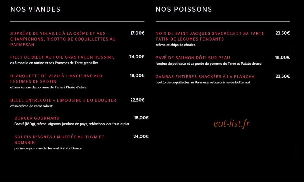 Plaisir gourmand 27 — carte page 2