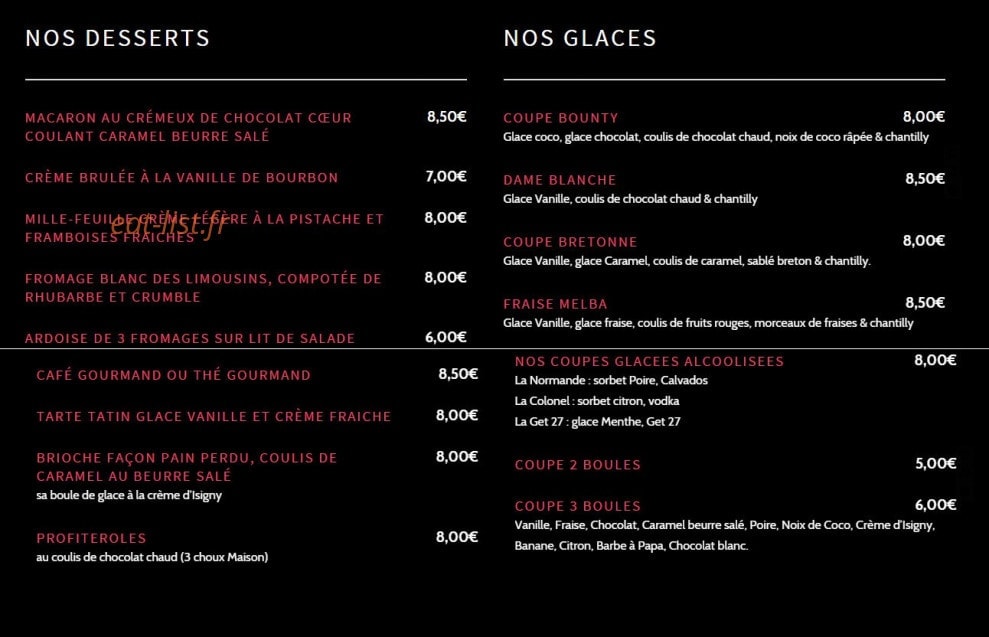 Plaisir gourmand 27 — carte page 4