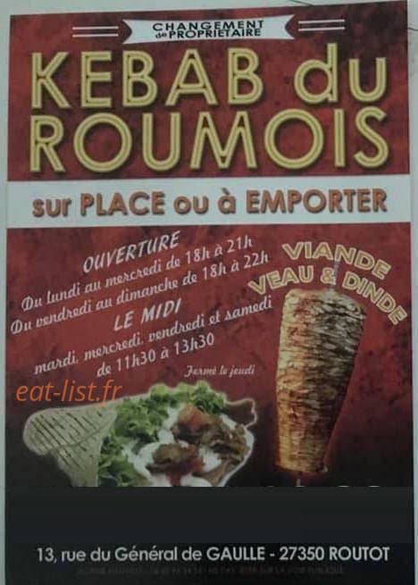 Kebab du roumois — carte page 1
