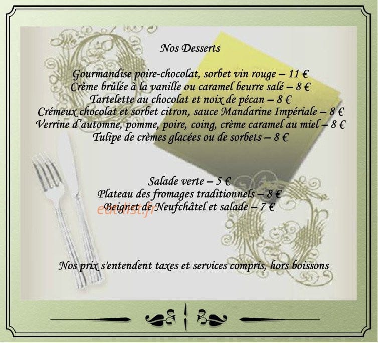Auberge De L'Andelle — carte page 4