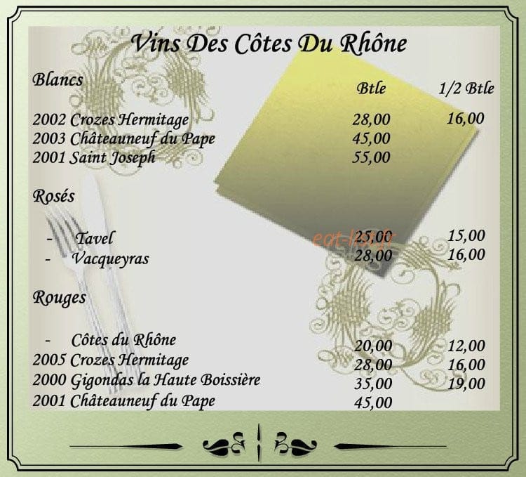 Auberge De L'Andelle — carte page 23