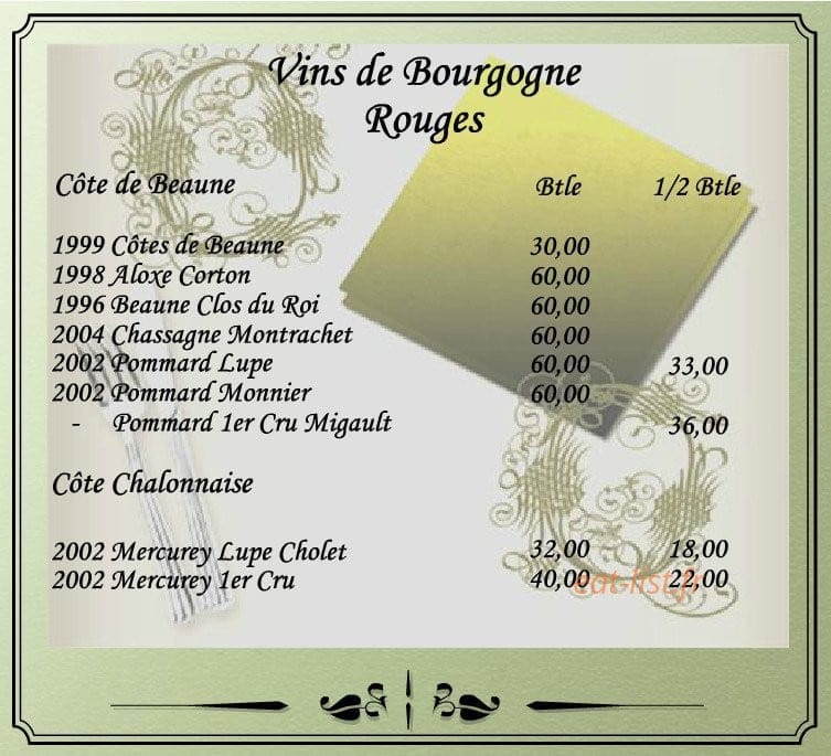 Auberge De L'Andelle — carte page 14