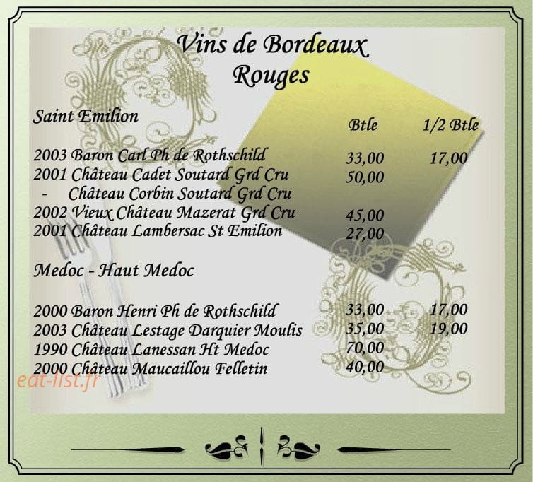 Auberge De L'Andelle — carte page 17
