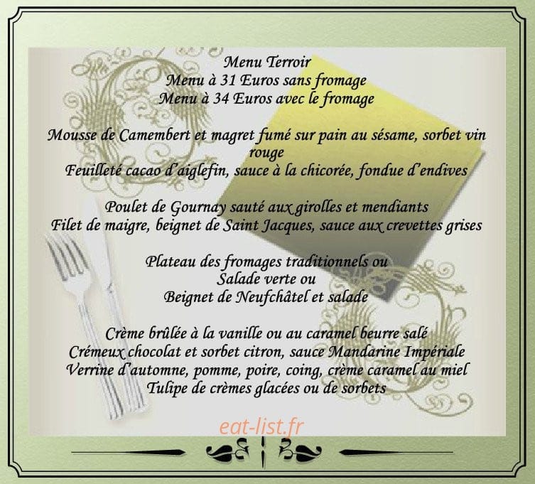 Auberge De L'Andelle — carte page 8