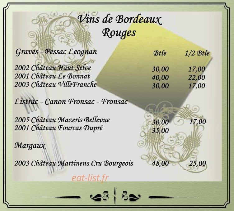 Auberge De L'Andelle — carte page 18