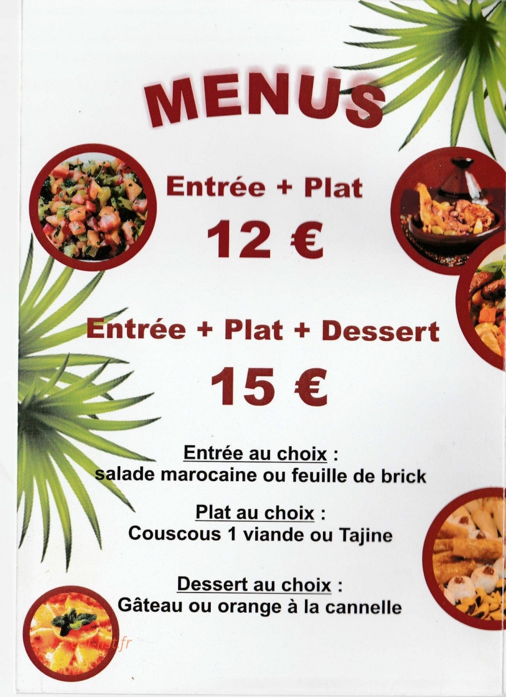 Le Palmier — carte page 2