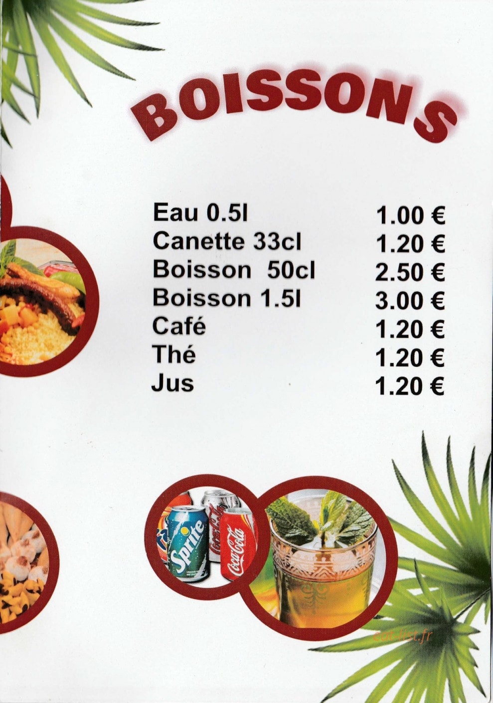 Le Palmier — carte page 3