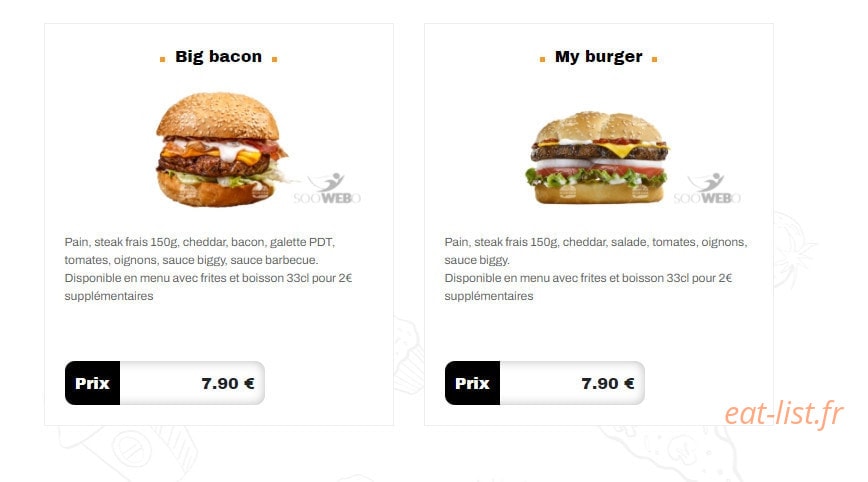 MyBurger27 — carte page 2