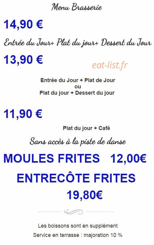 La Guinguette des Ecluses — carte page 1