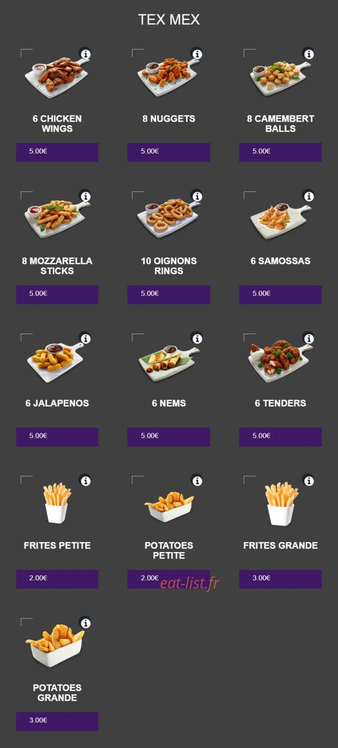 Crusty food — carte page 10