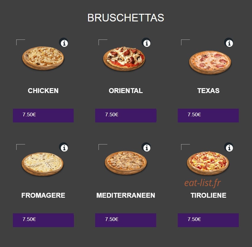 Crusty food — carte page 4