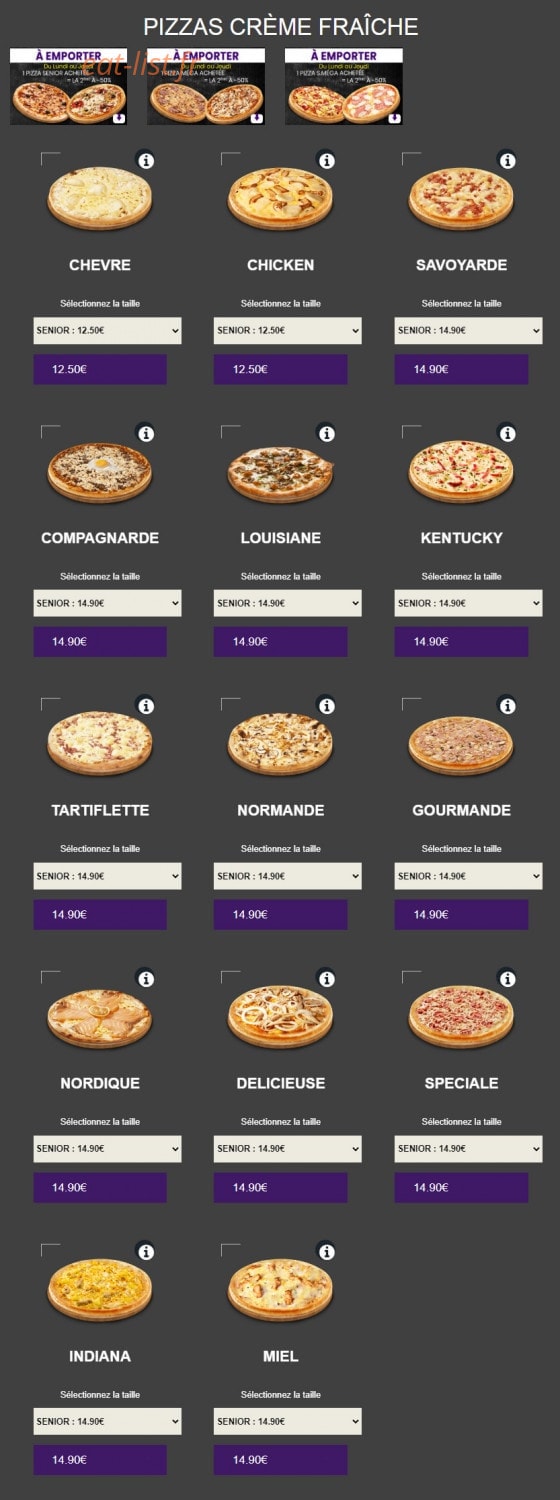 Crusty food — carte page 3