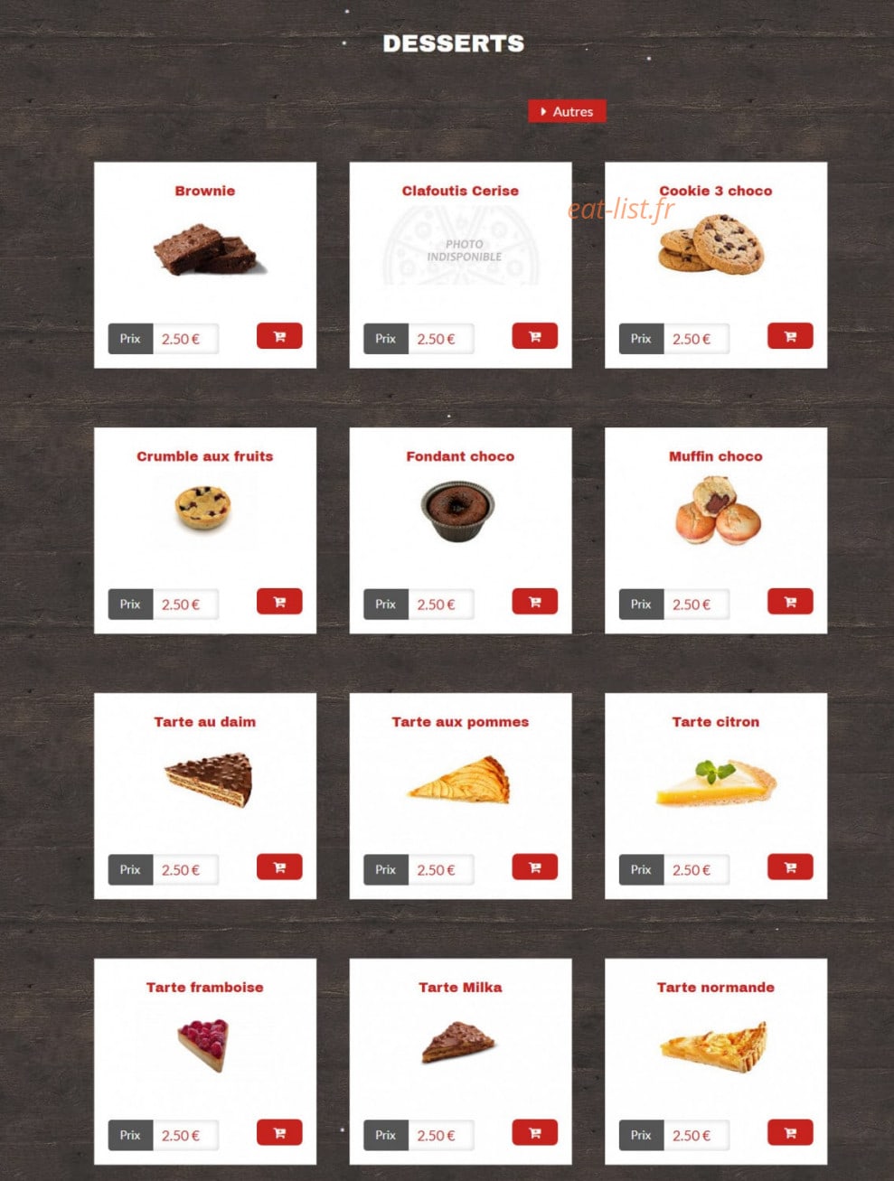 Planet pizza — carte page 15