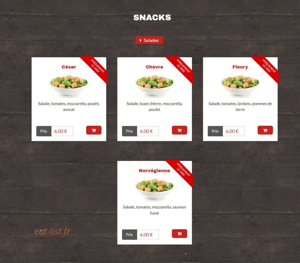 Planet pizza — carte page 9