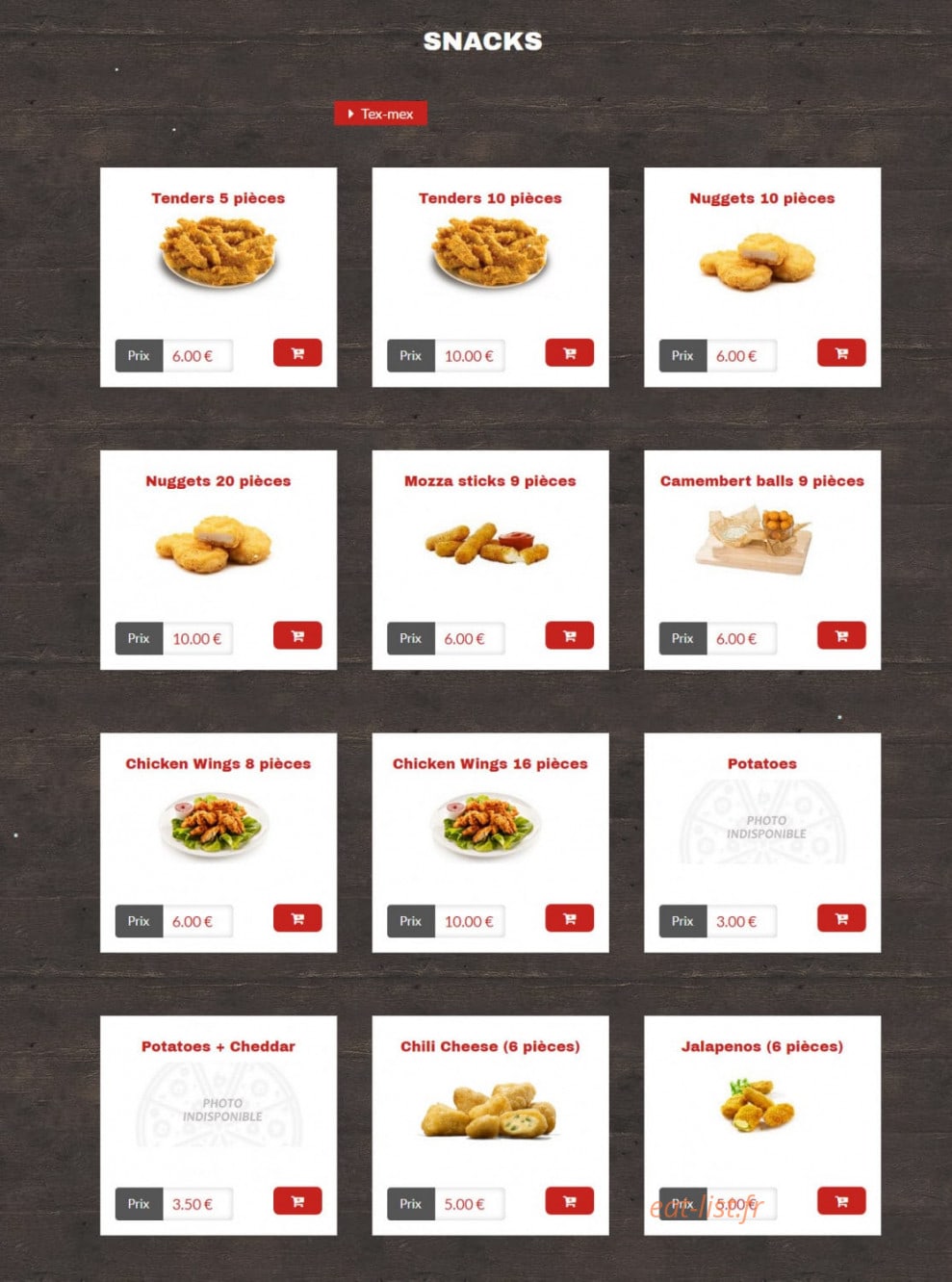 Planet pizza — carte page 8
