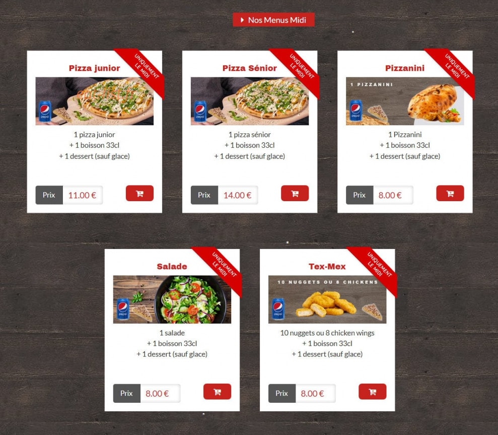 Planet pizza — carte page 2
