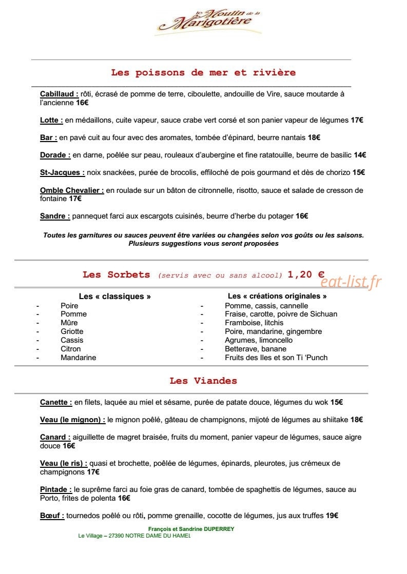 Le moulin de La Marigotière — carte page 14