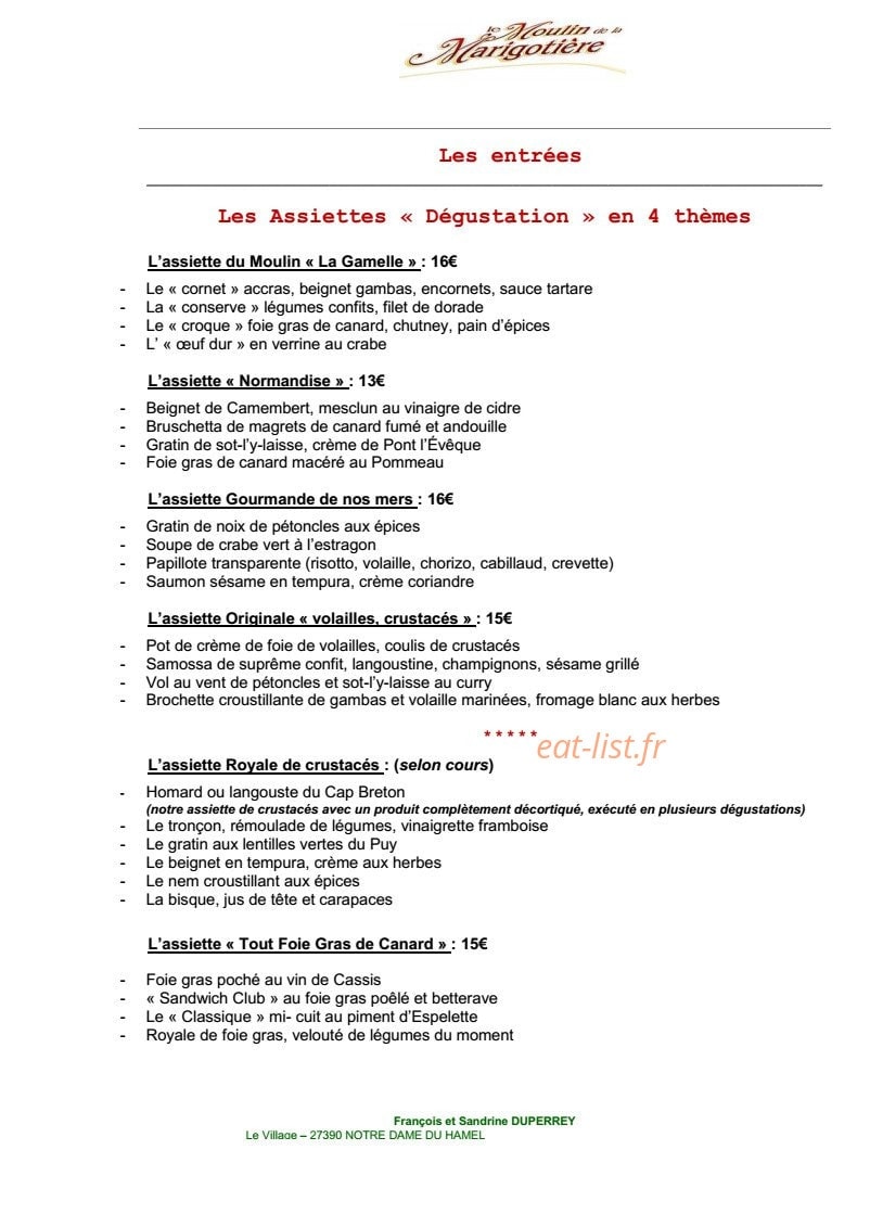 Le moulin de La Marigotière — carte page 13
