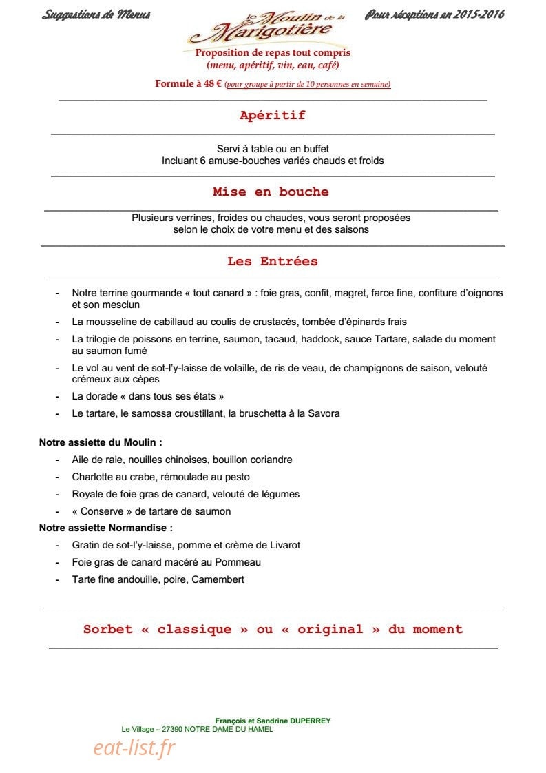 Le moulin de La Marigotière — carte page 10