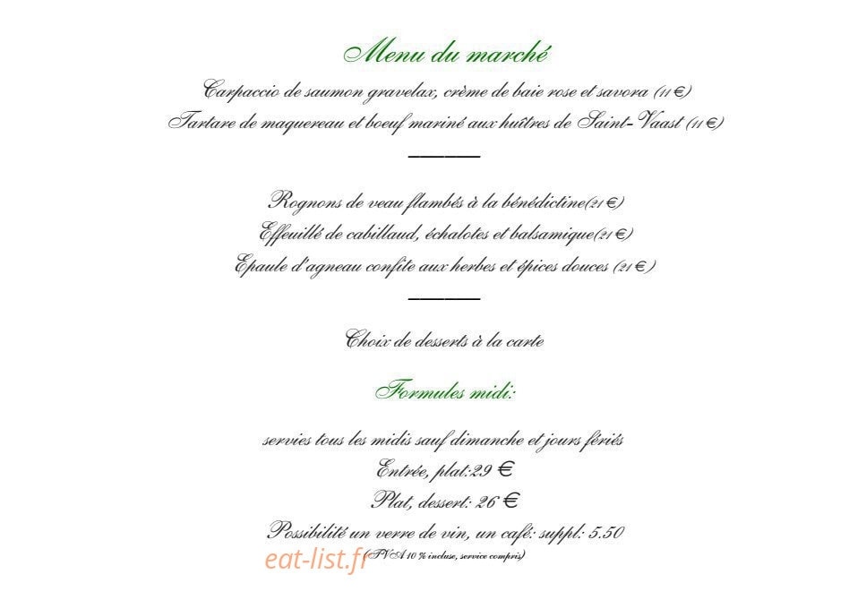 Hostellerie d'Acquigny — carte page 3