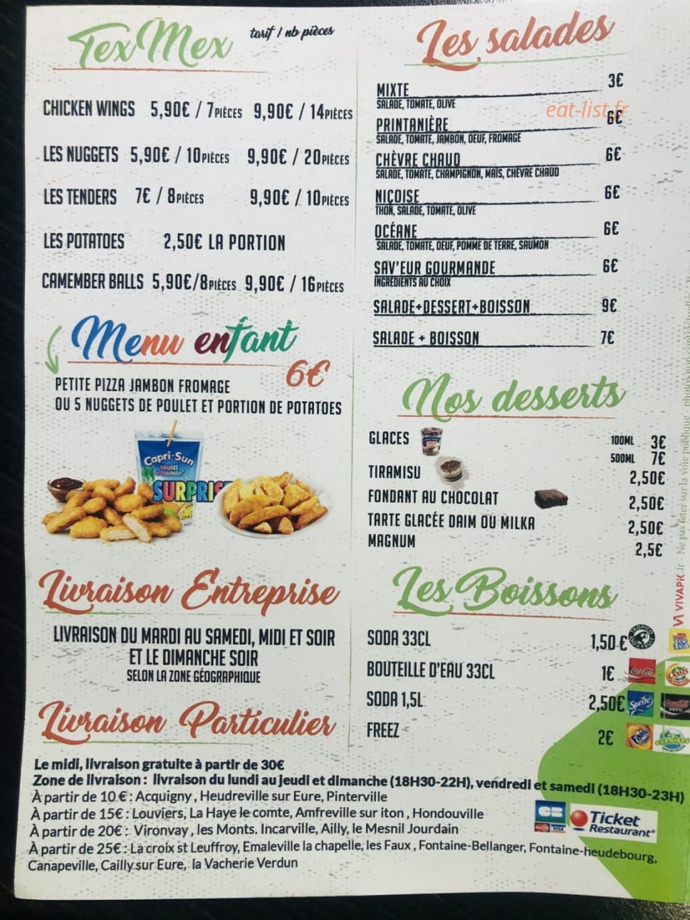 Sav’eure gourmandes — carte page 3
