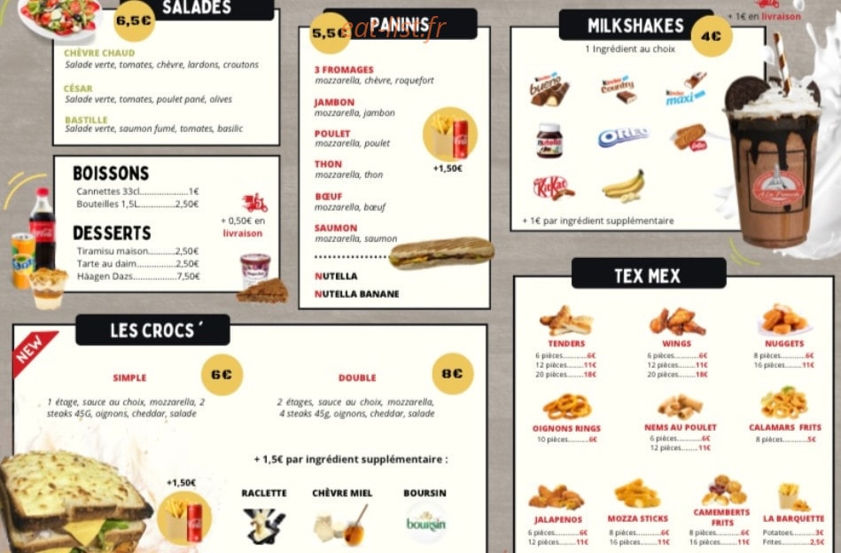 À la french — carte page 3