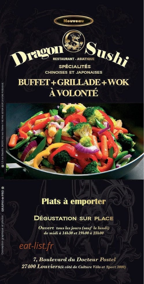 Dragon et Sushi — carte page 1