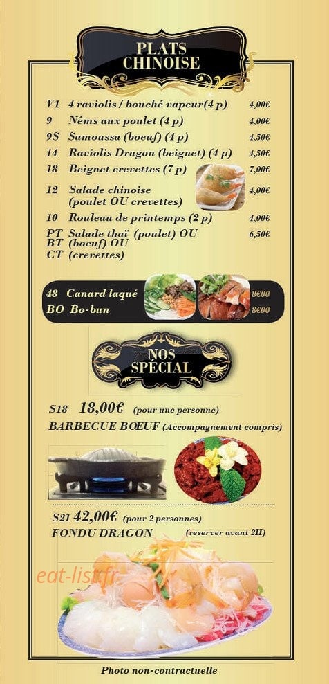 Dragon et Sushi — carte page 5