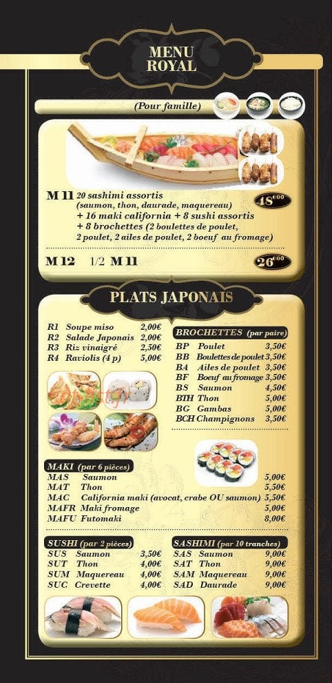 Dragon et Sushi — carte page 4