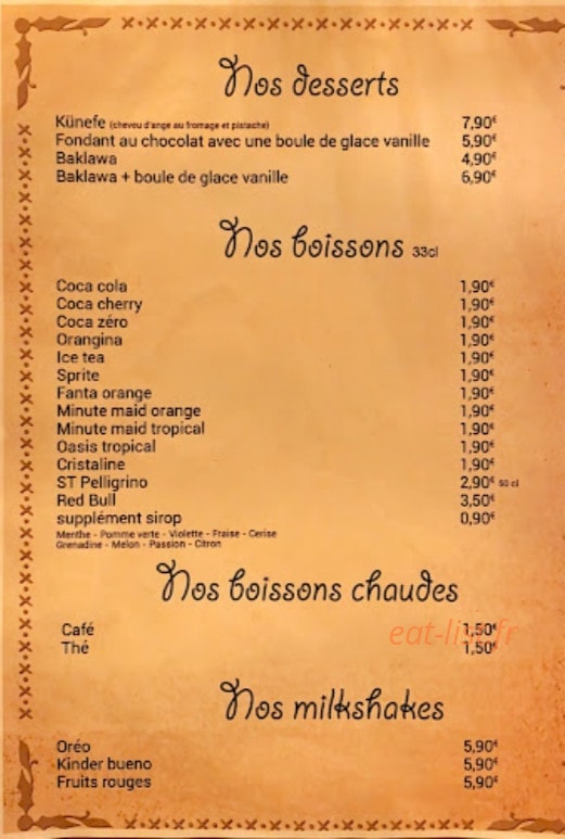 Grill house — carte page 3