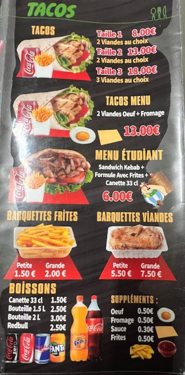 Kebab des 4 moulins — carte page 5