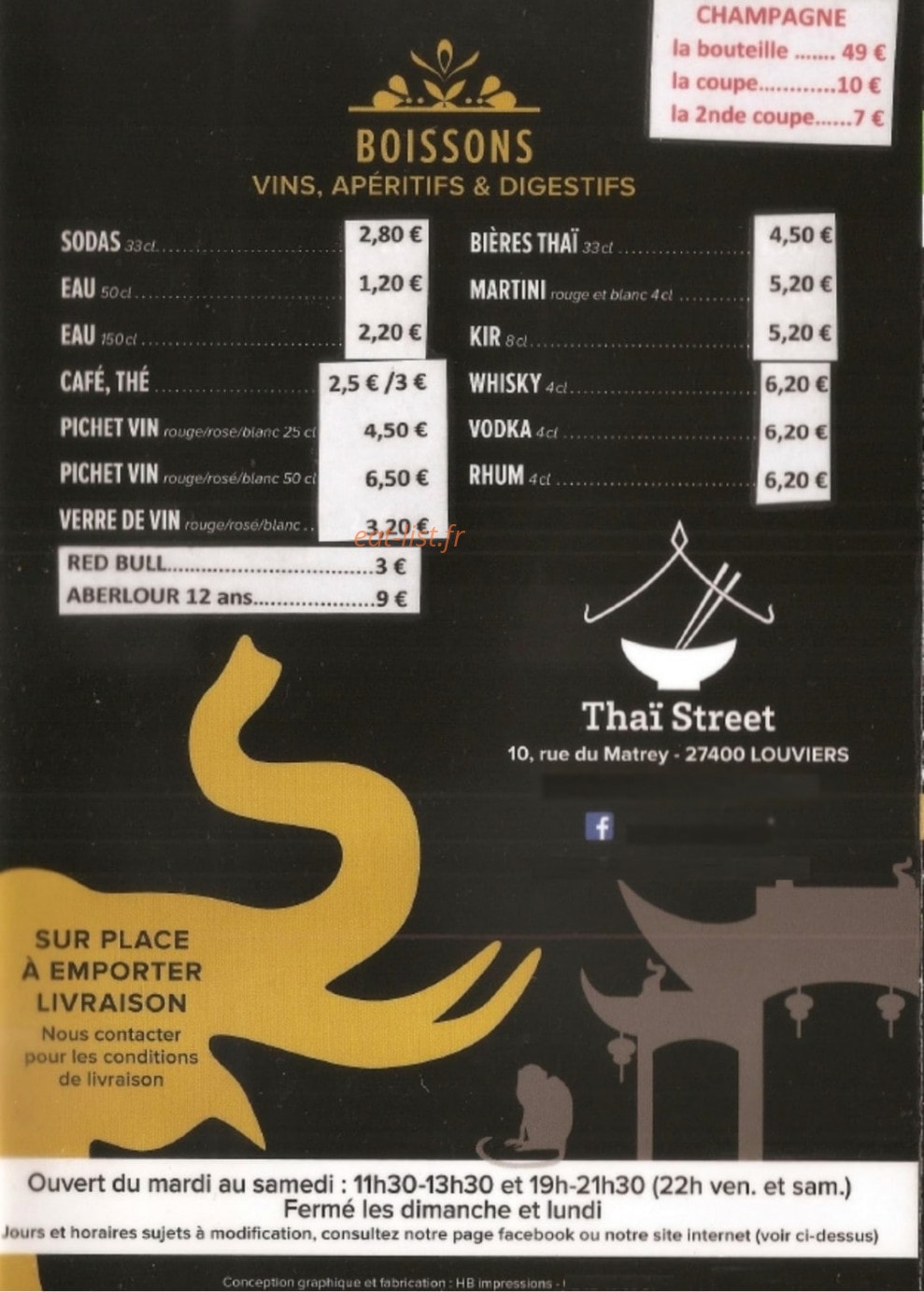 Thaï Street — carte page 4