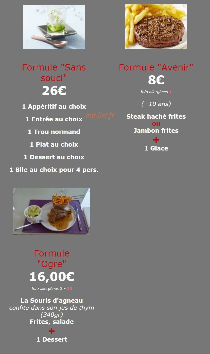 Le Relais de Beaumesnil — carte page 4