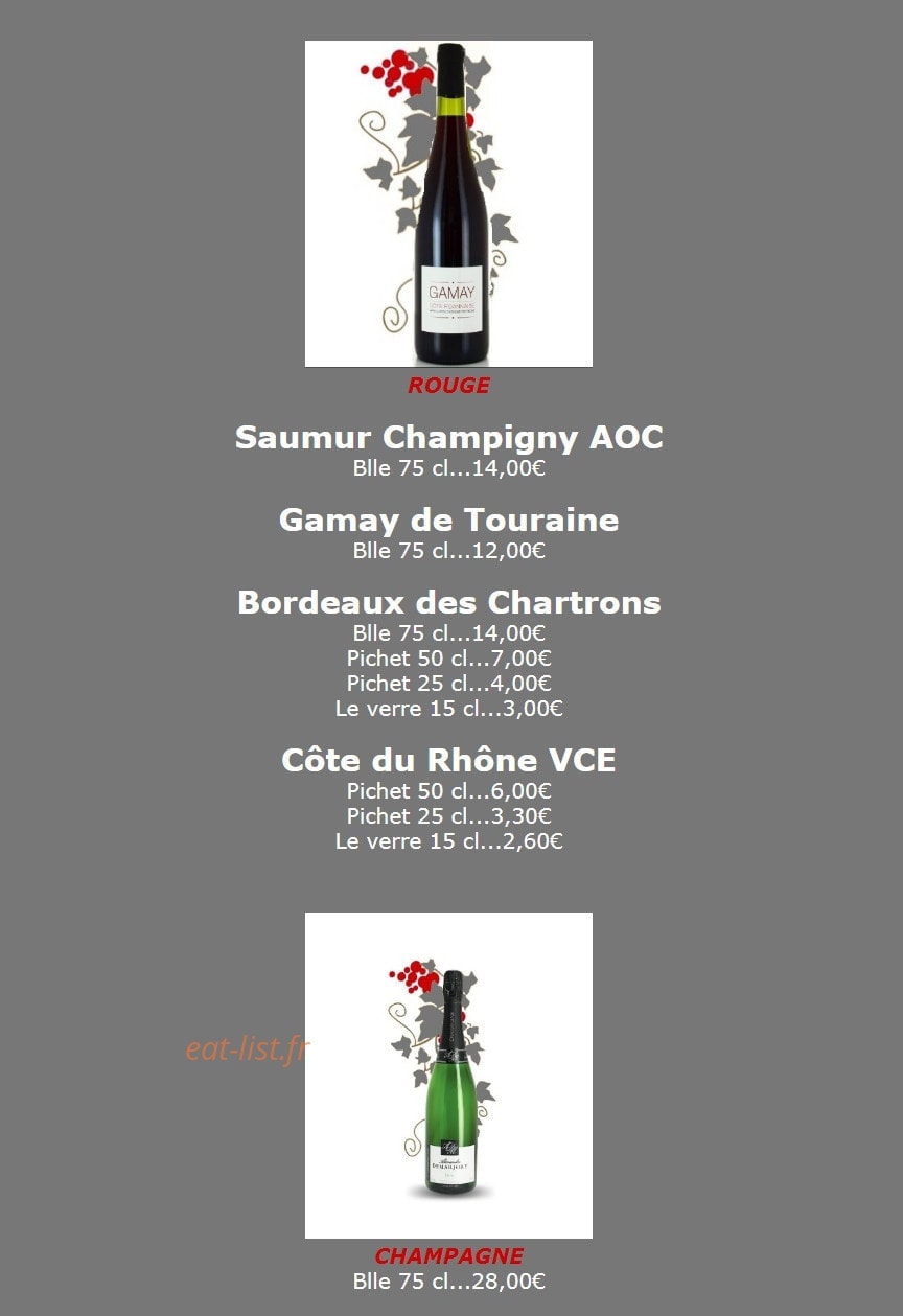 Le Relais de Beaumesnil — carte page 6