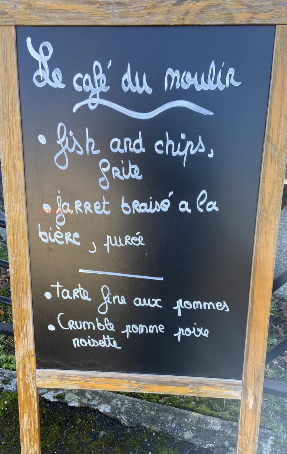 Le café du moulin — carte page 1