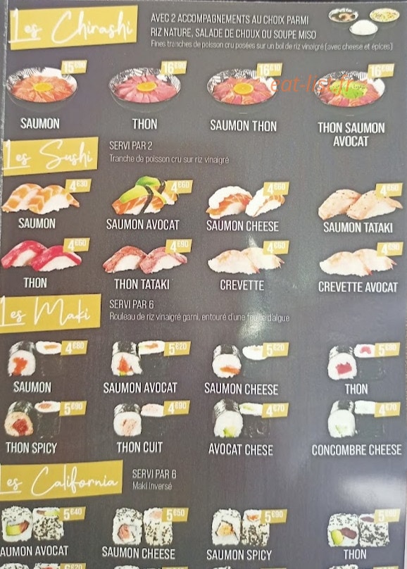 Sushi one — carte page 4