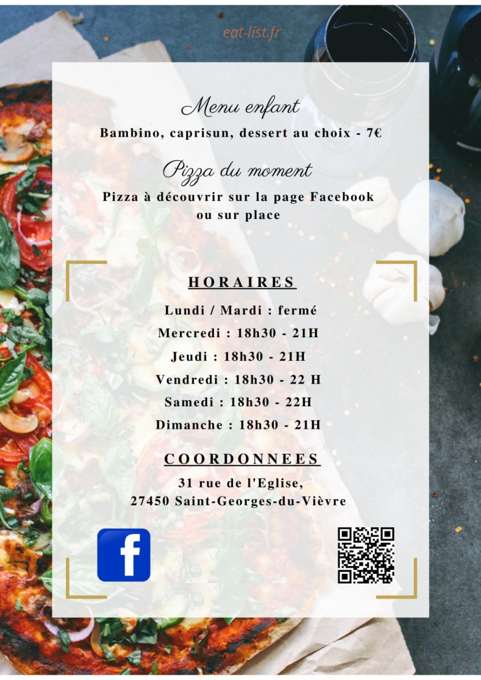 Pizza M — carte page 2