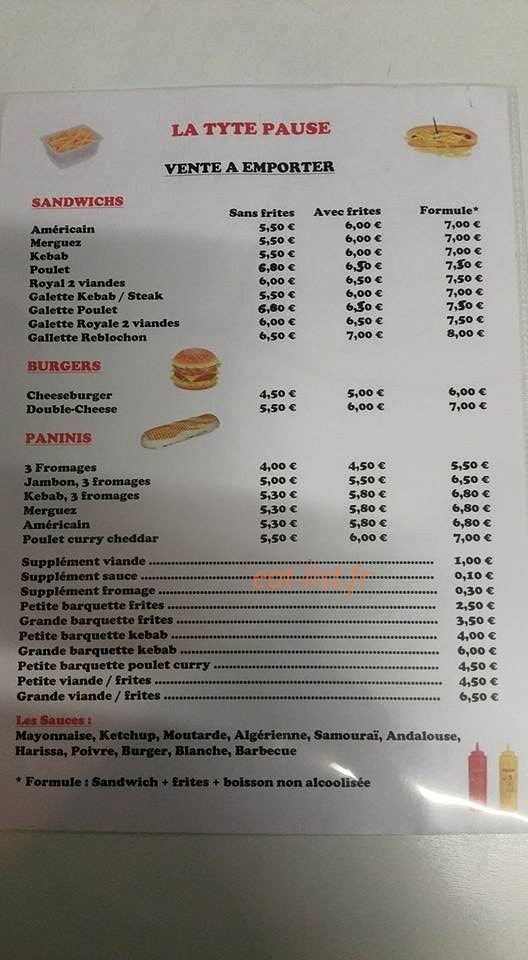 La Tyte Pause — carte page 2