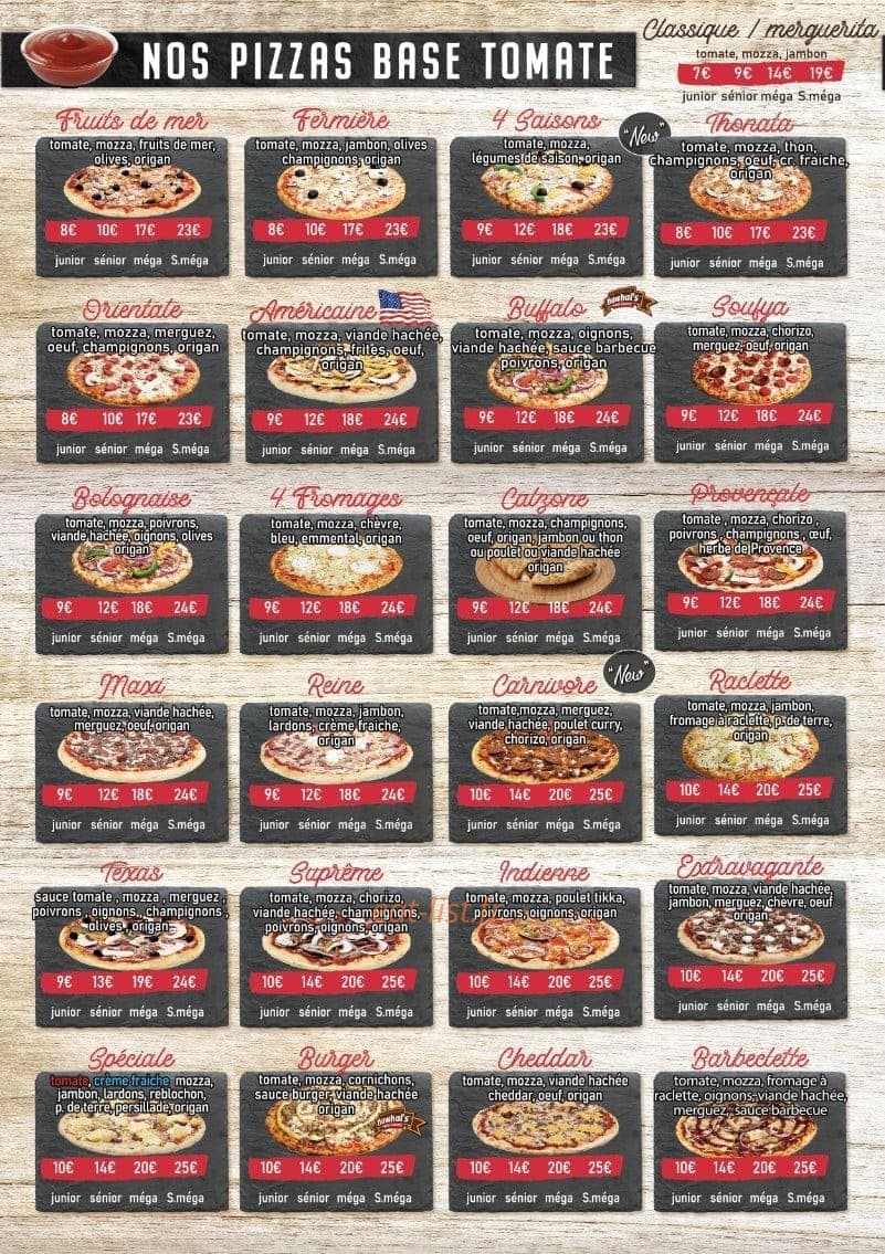 Délice pizza — carte page 2