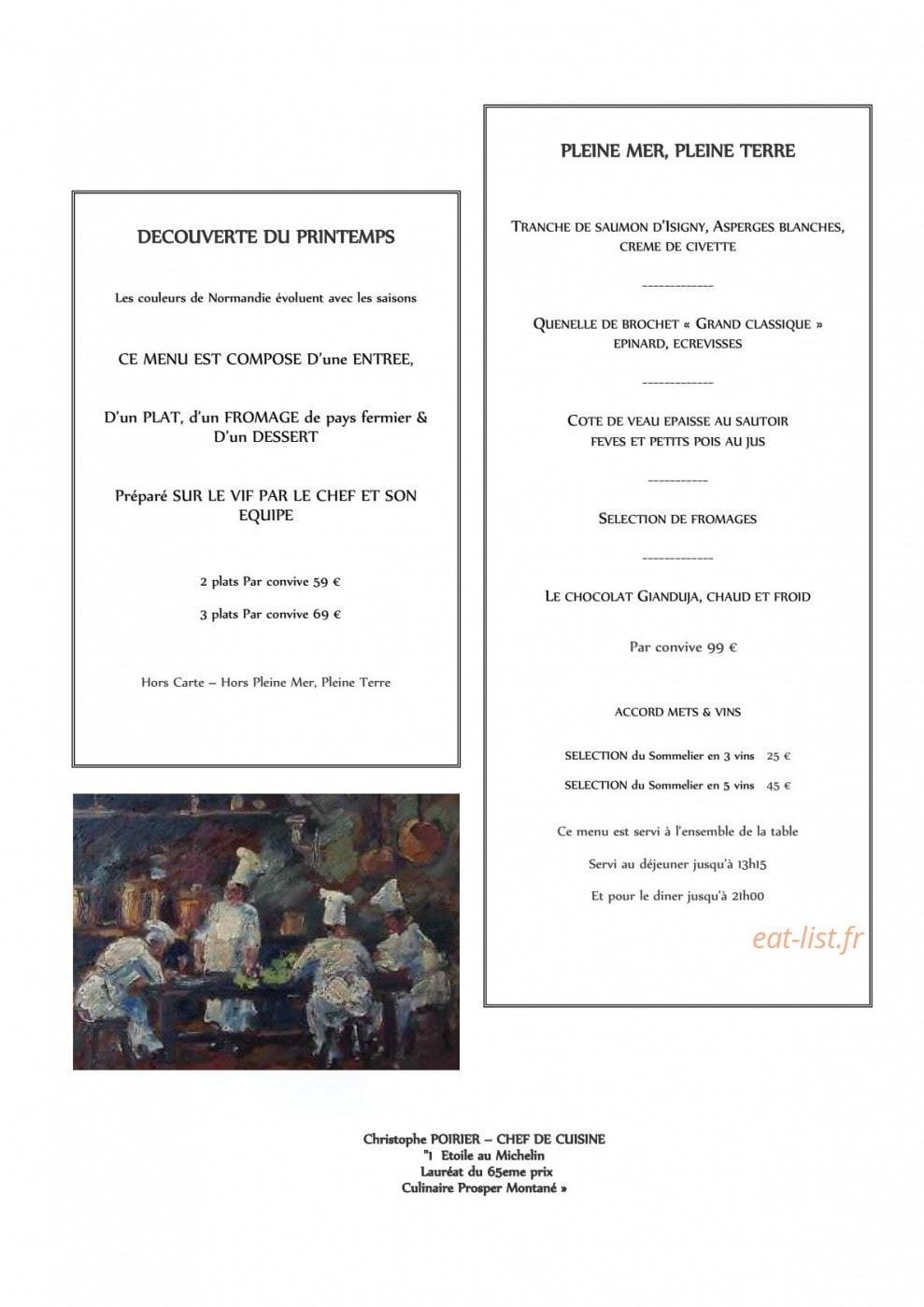 La Licorne — carte page 1